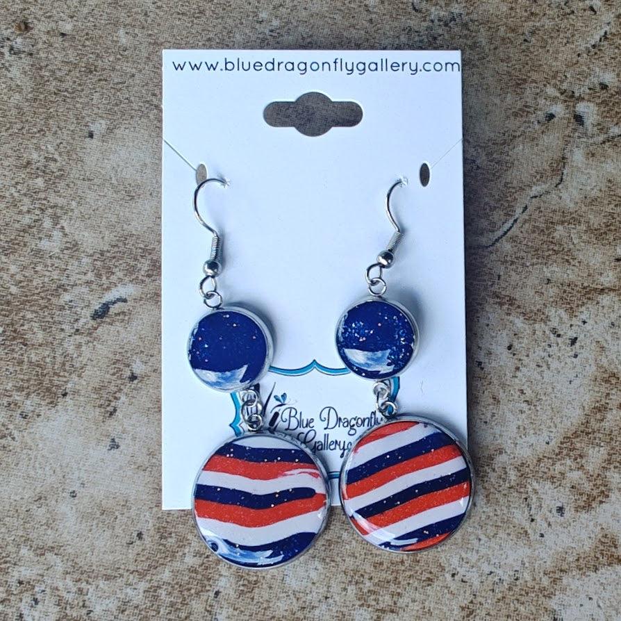 Red, White, and Blue earrings