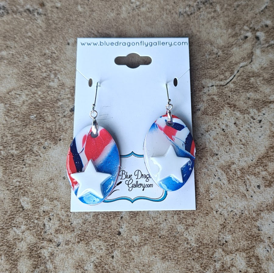 Red, White, and Blue earrings