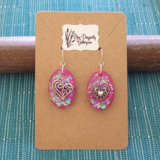 Oval shaped earrings